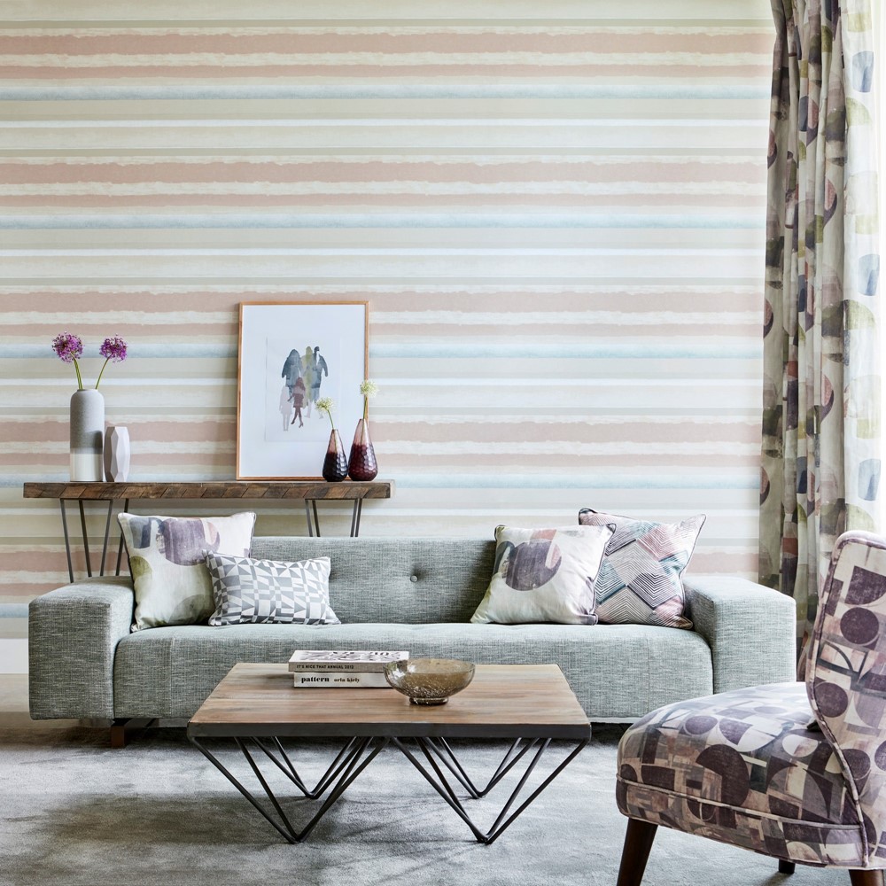 Rene Wallpaper 111676 by Harlequin in Blush Steel Grey